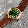 Tandorio Bronze Pilot Watch TD147R 20ATM 36mm Wine Red Dial NH35ASapphire Crystal