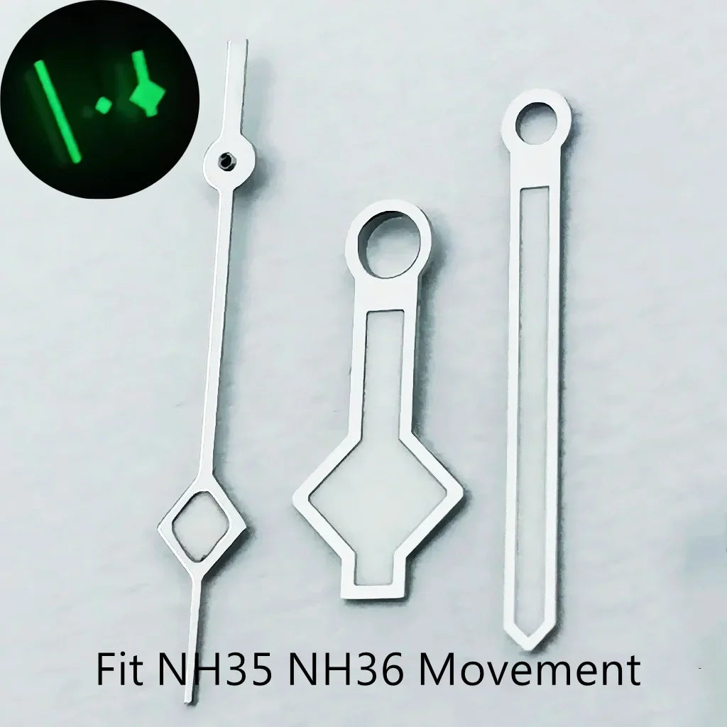 NH35Luminous Hands Snowflake Gold/Silver/Black/Rose Gold Watch Hand Watch Fit NH35 NH36A Miyota 82 Series ETA 2824 2836 Movement