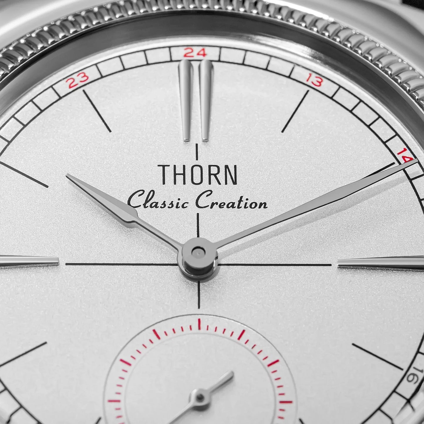 THORN T017 Square pillow-shaped 36mm Pilot couple wristwatch VD78 quartz Double Domed Sapphire 10Bar