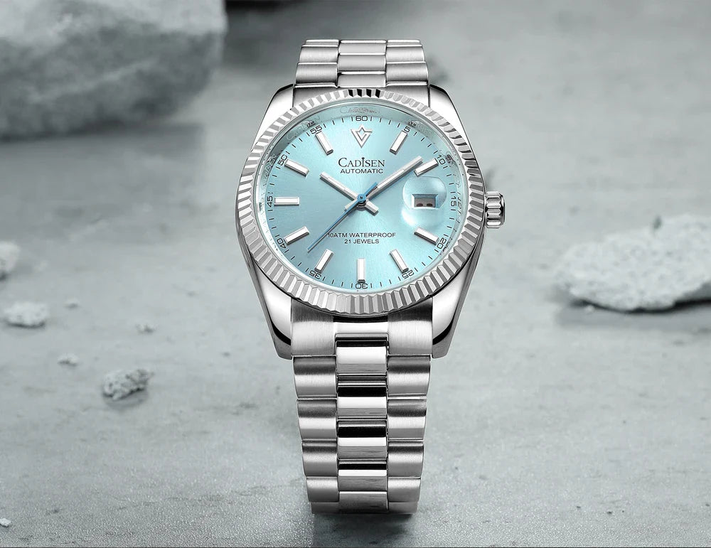Cadisen C8214 DateJust Watch AR Sapphire MIYOTA 8215 10Bar C3 Lume 40MM