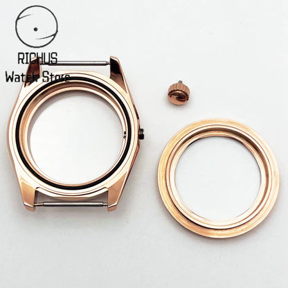 38mm NH35 Case Sapphire Glass RoseGold Watch Case Stainless Steel Strap Fit NH35 NH36 ETA2824 PT5000 Movement Watch Accessories