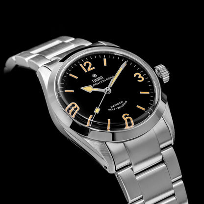 THORN T003 34mm Retro Watch PT5000 Automatic Dome Sapphire Luminous 10Bar dress explorer