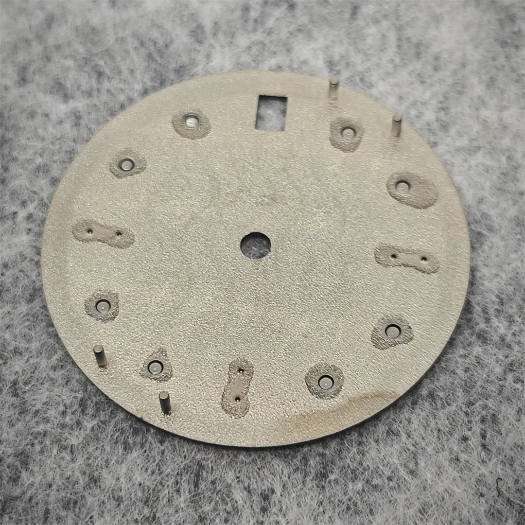 28.5mm Watch Dial Water Ripple Gradient Color Watch Faces Green Luminous Surface Man’s Watch Accessories for NH35 Movement