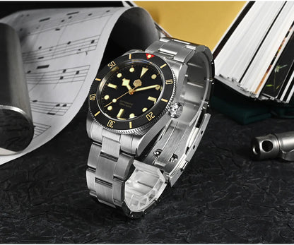 San Martin SN0138G New 37mm BB54 Vintage Diver Watch NH35 Automatic AR Sapphire C3 Luminous 20Bar