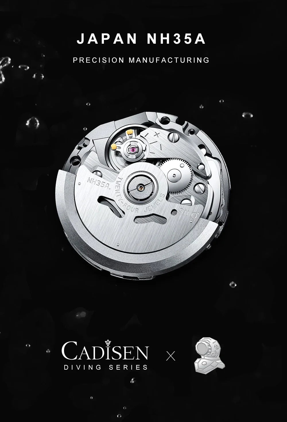 CADISEN C8218 Diver V2 20Bar NH35 Automatic 40MM Sapphire luminous