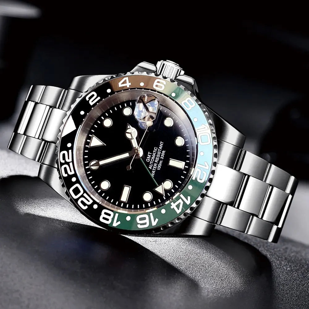 Tandorio GMT Watch TD258B Luminous 40mm NH34A Automatic 20BAR  Sapphire