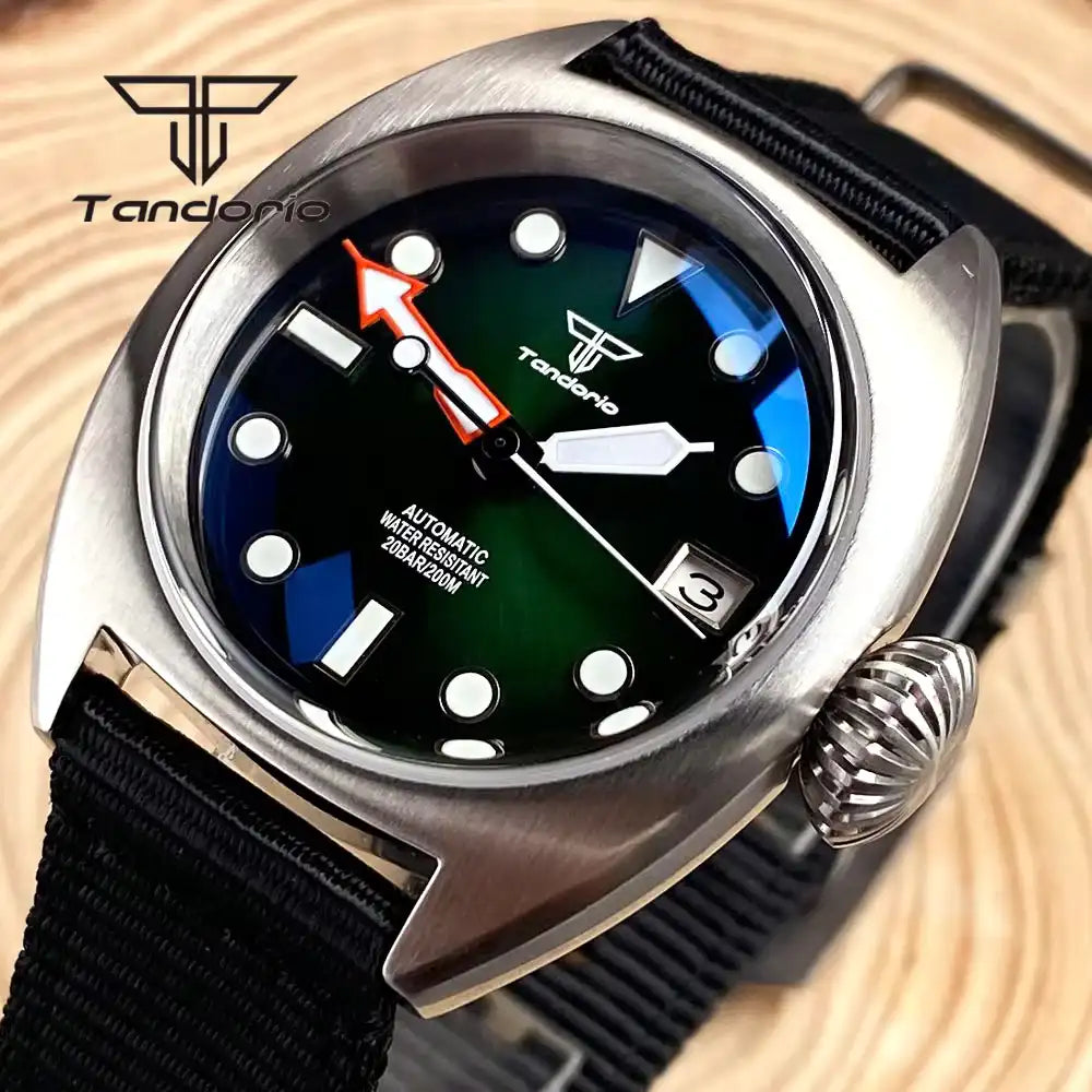 Tandorio Identity Crisis TD102 Gradient Dial NH35A 36mm 20Bar Field Watch Sapphire
