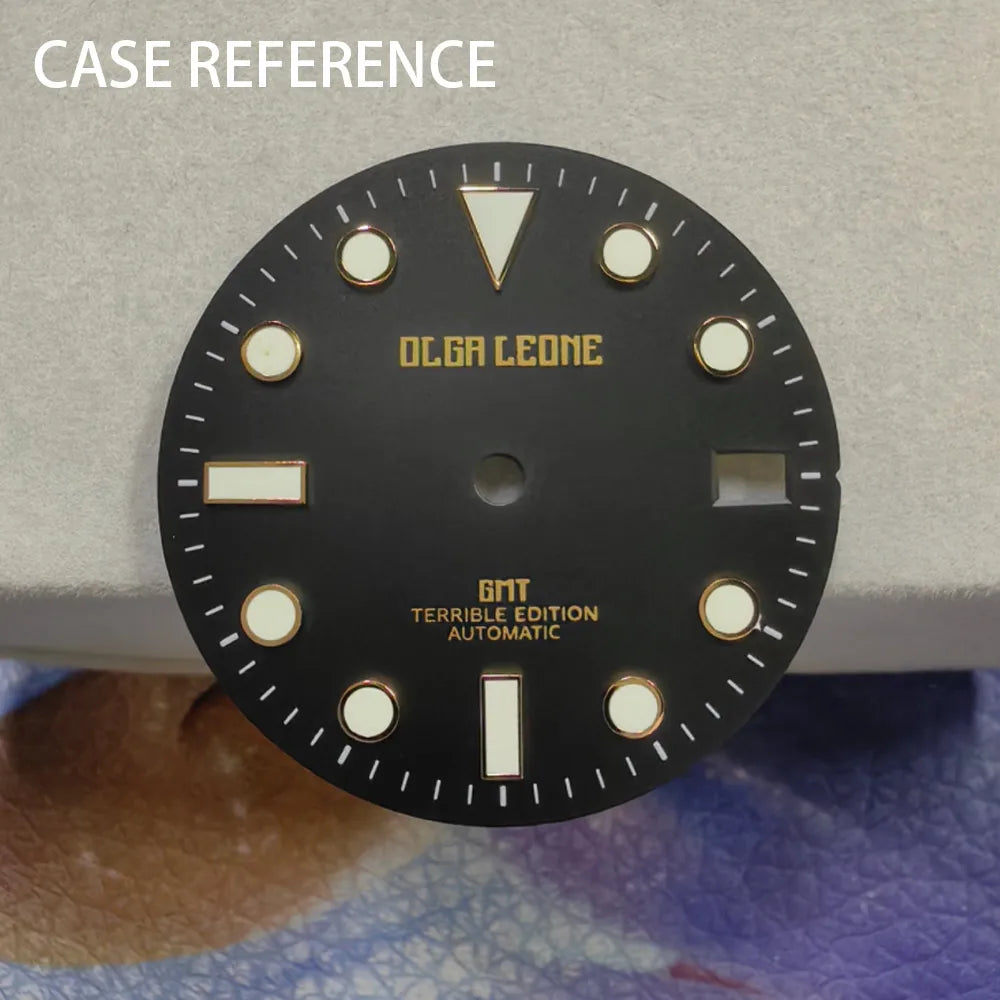 28.5mm diameter dial suitable for NH-34/35/36 movements GMT Luminous dial customization LOGO/name DIY dial watch parts