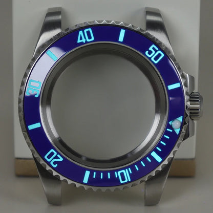 40mm Watch Case Ceramic C3 Bezel For Seiko NH35 NH36 NH34 nh70 Miyota8215 Eta2824 28.5mm Dial With Sapphire Crystal Waterproof