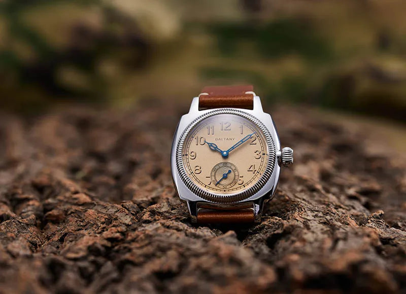 Baltany 1926 Vintage Dress Wristwatches S4036 Square Case Sub Seconds Luminou 20ATM Stainless Steel Automatic Mechanical Watches