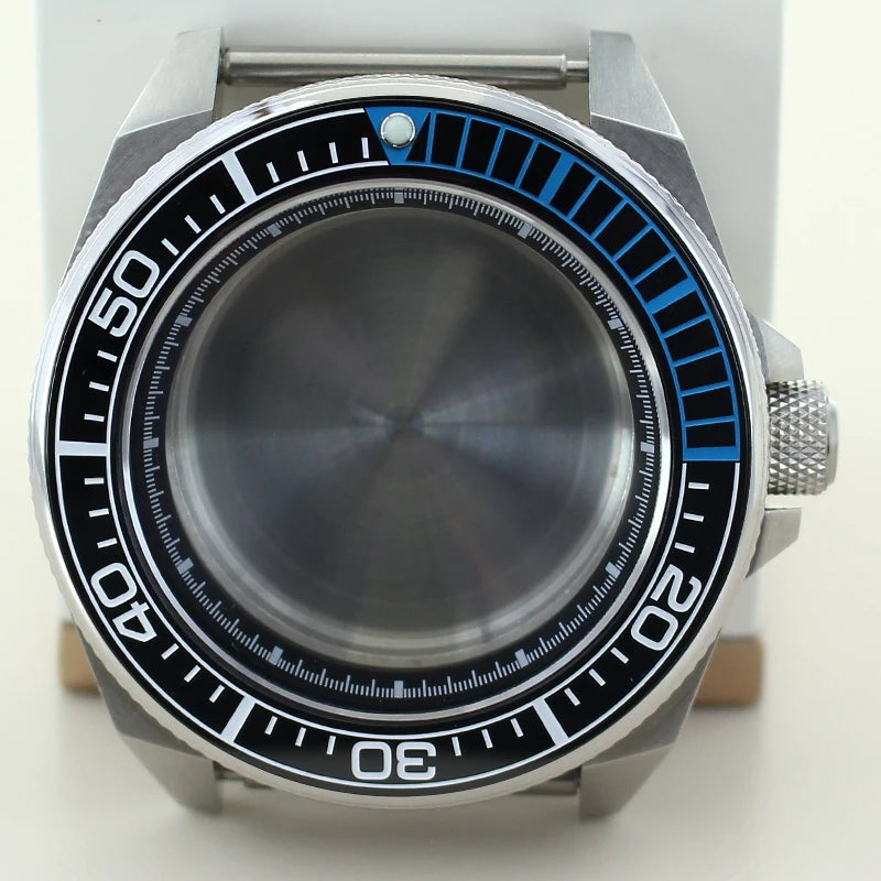 Modified Samurai Diving Watch Case 43.8mm For Seiko NH35 NH36 NH38 NH34 4R36 Movement 28.5mm Dial Sapphire Crystal Ceramic Bezel