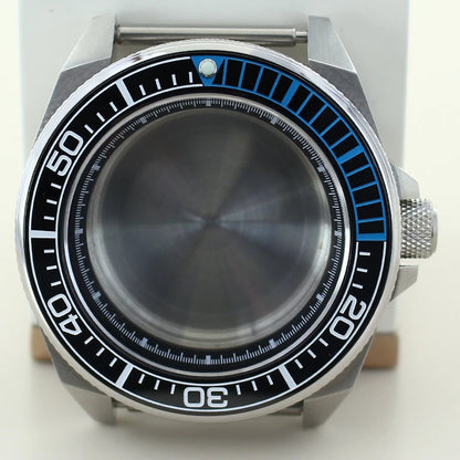 Modified Samurai Diving Watch Case 43.8mm For Seiko NH35 NH36 NH38 NH34 4R36 Movement 28.5mm Dial Sapphire Crystal Ceramic Bezel