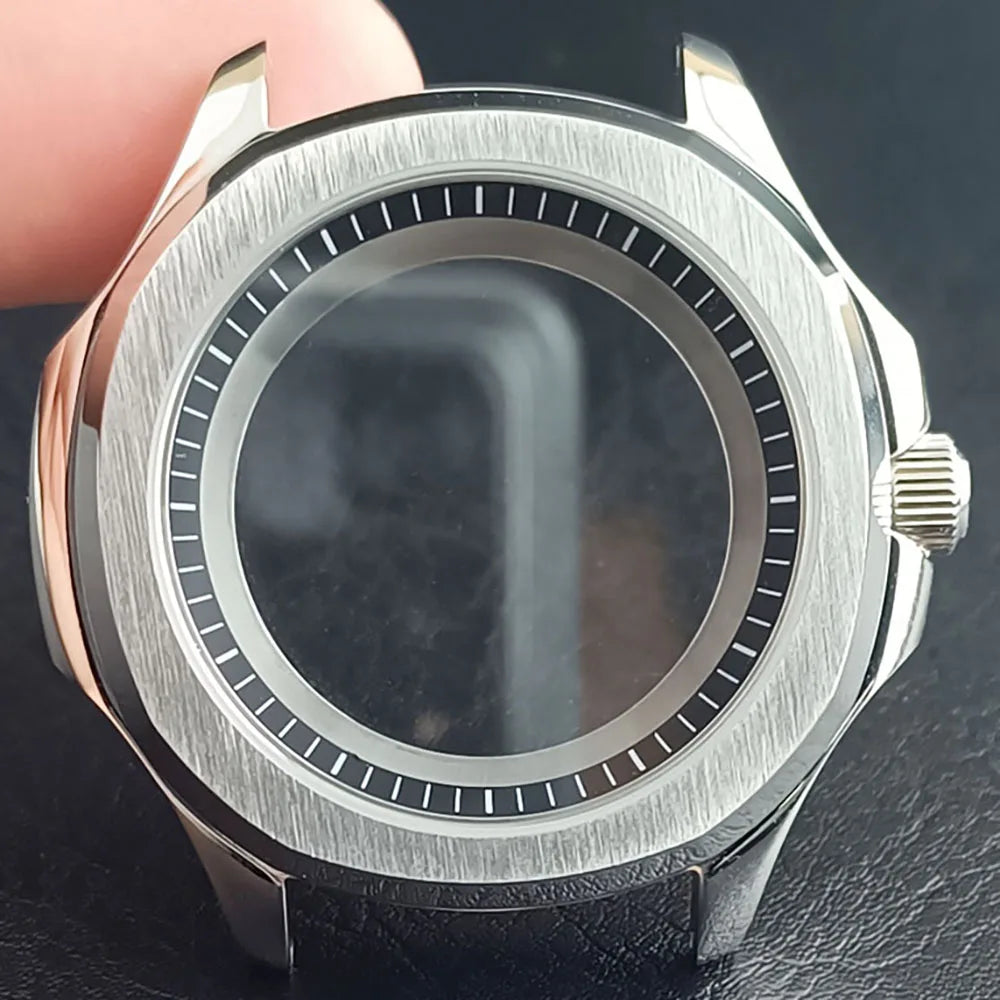 39.5MM Stainless Steel Sapphire Glass Waterproof Case Have Inner Ring FIT NH 35 NH36 NH70 Movement Watch Parts Accessories