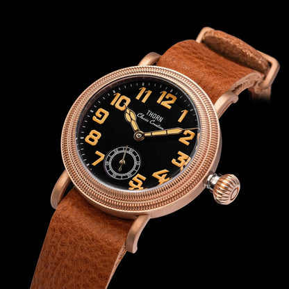 THORN T013 36mm Vintage Pilot Watch ST1700 Manual winding Sub Second Swiss luminous Sapphire