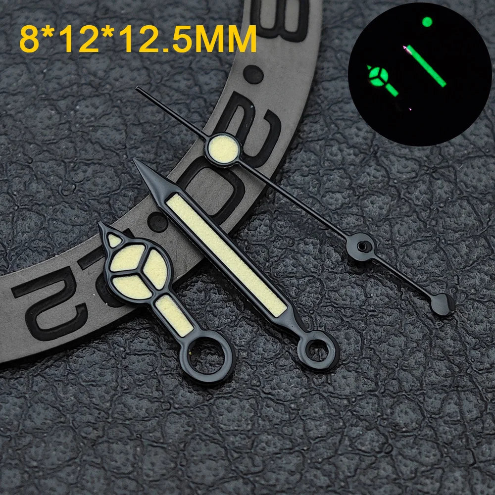 Watch hands NH36  Black/Rose Gold Watch Accessories Watch pointer N H35 NH36 Hands Blue Green/Green Glow fits for N H35