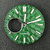 NH38 Watch Dial  man watch Custom logo dial green luminous suitable for NH38 movement watch accessories