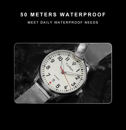 Cadisen C8224 Minimalist C3 Luminous Miyota 8215 AR Sapphire 5ATM Mesh strap 40MM