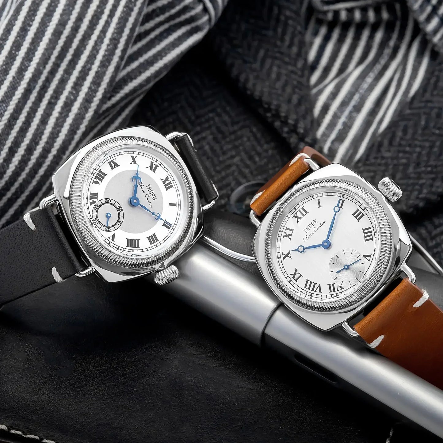 THORN T002 VD78 Quartz Watch Square Sapphire 36MM Case 10Bar Thin Watch