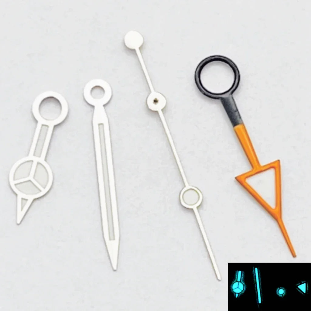 RICHUS NH34 GMT Watch Hands Silver/Black/Gold/RoseGold Blue Luminous Fit NH34 Movement Watch Accessories