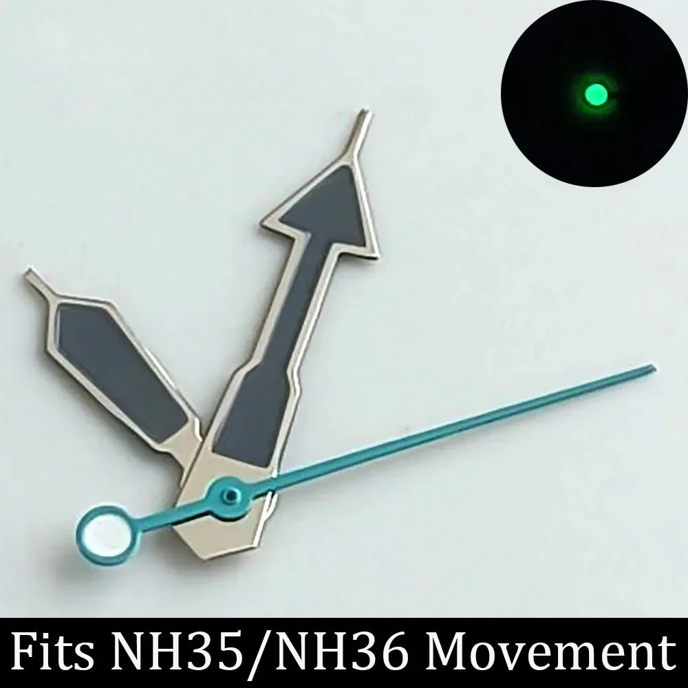 high-quality Watch accessories watch pointer NH series 35 NH36 hands green  luminous suitable for N H35/ NH36 movement
