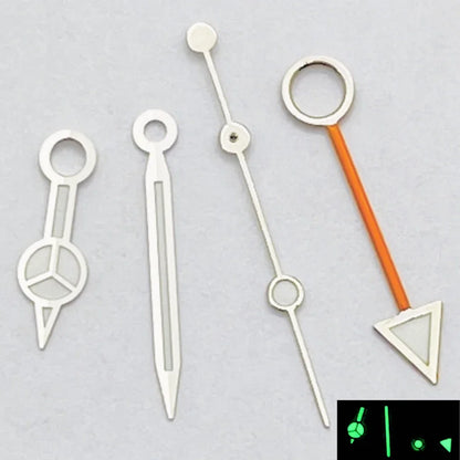 RICHUS NH34 GMT Watch Hands Silver/Black/Gold/RoseGold Blue Luminous Fit NH34 Movement Watch Accessories