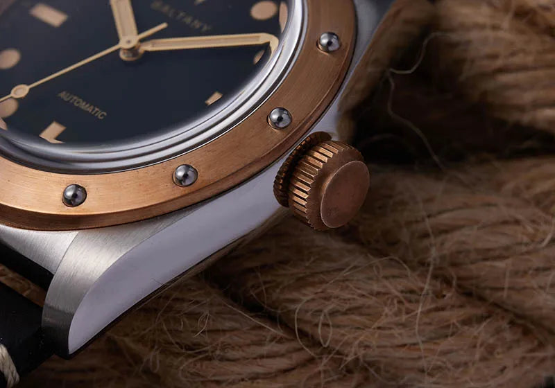 Baltany Bronze Watches Man B4030 Super LuminousNH38 Automatic 20ATMWaterproof Luxary Design Unique Vintage Mechanical Wristwates