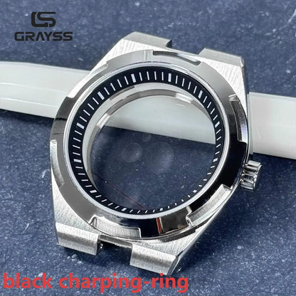 Fit Overseas Serieswatch case 41mm NH34 NH35 NH36 NH70 NH72 Movement elegant Men's Watch Part Mod for 28.5mm dial