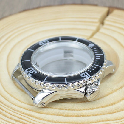 45MM Stainless Steel NH35 Watch Case 100m Waterproof Unidirectional Bezel for 50 FATHOMS NH34 NH35 NH36 NH38 Watch Accessories