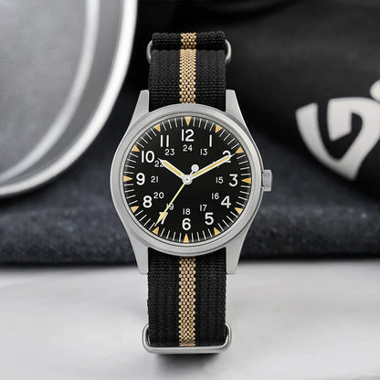 Militado ML07 Military Watch VH31 Quartz Sapphire Luminous AR Coating 10bar