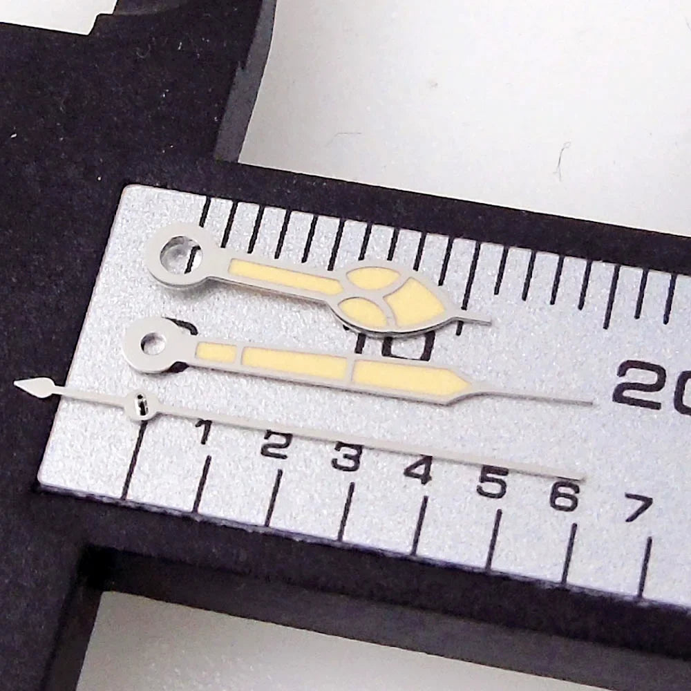 Nologo 33.5mm Watch Dial Yellow Hand set for NH 35A NH 36A 7s26 7s36 7s25 7s35 4r15 4r35 4r36 6309 7002 7009 ET A2824 PT 5000 ST 2130