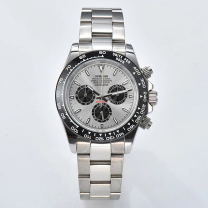 Oumashi Chronograph Automatic  ETA 7750 MOVT custom logo sapphire 40mm Daytona Panda Watch 5Bar
