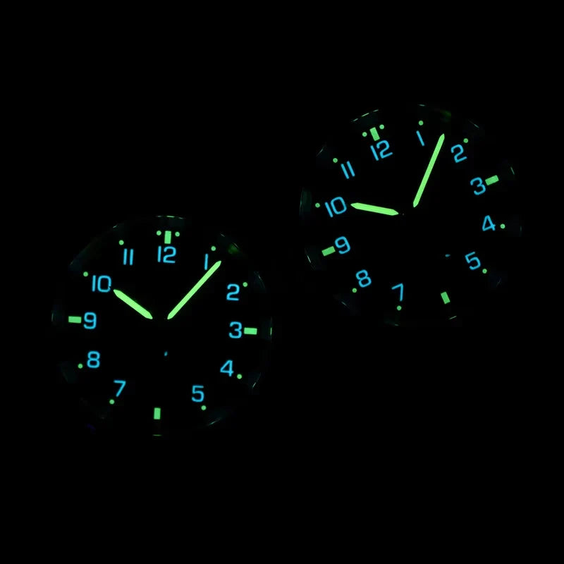 39MM Retro WW2 Military  S2081 Gradual Brown Dial ST1731 Movement 100M Waterproof  D12 Homage Field Watch