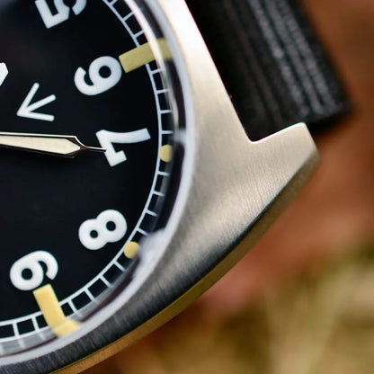 Baltany W10 Military Watch 36mm Calendar Super Luminous Leather Sapphire Stainless Steel NH35 Automatic Mechanical Wristwatches