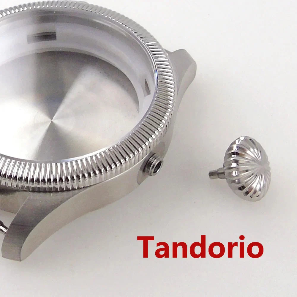 20ATM Diving 39mm Stainless Steel Men Watch Case Sapphire Glass Fit Automatic NH34 NH35 NH36A ETA2824 PT5000 Big Crown