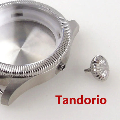 20ATM Diving 39mm Stainless Steel Men Watch Case Sapphire Glass Fit Automatic NH34 NH35 NH36A ETA2824 PT5000 Big Crown