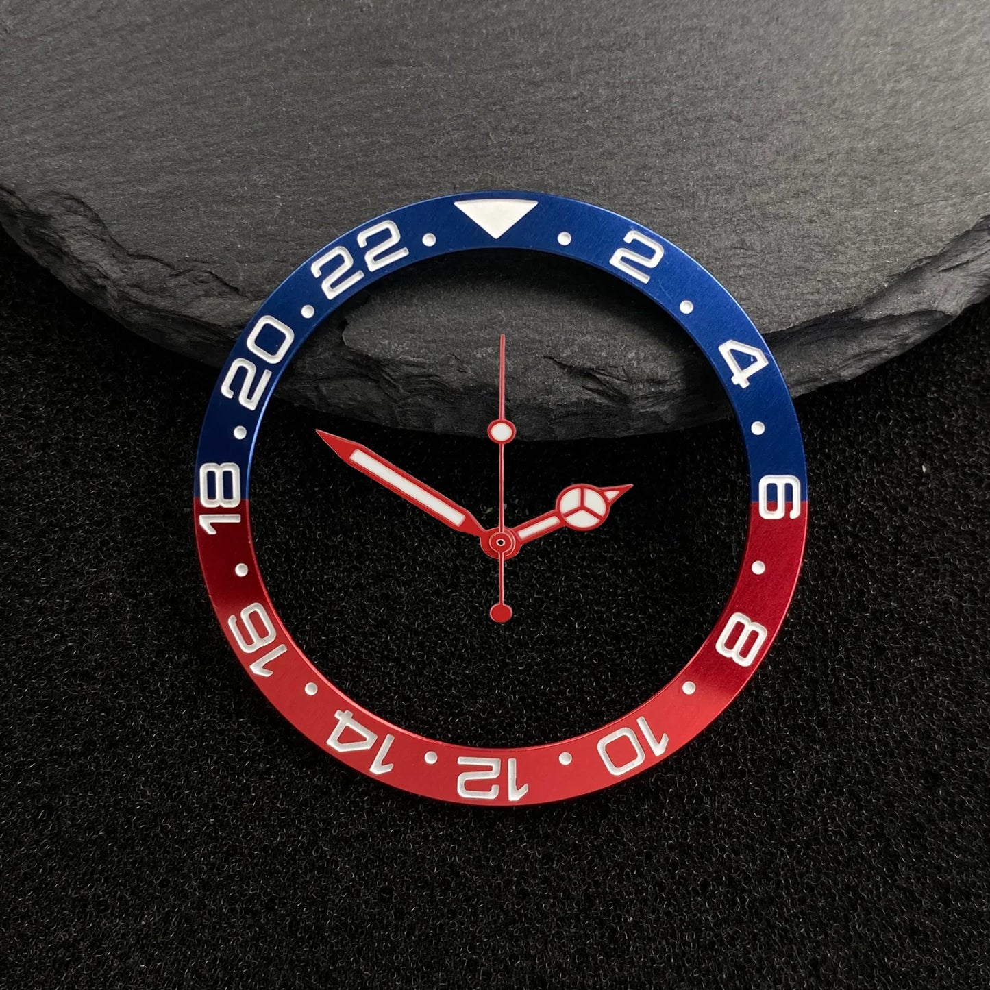 NH35 38-30.5mm bezel insert red Hands Watch Hands Blue Green Luminous Red Green Blue Hands For NH35/36/4R/7S Movement Watches Parts