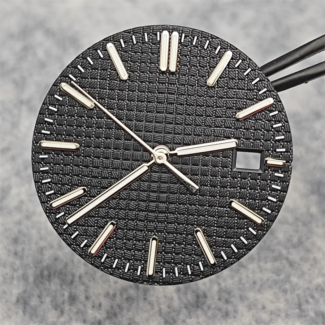 31.8mm Watch Dial + watch Hands complete set Green Luminous Dial Replacement Accessories for NH35 Movement Watch Repair Parts