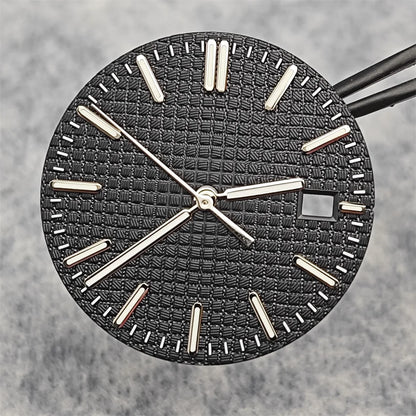 31.8mm Watch Dial + watch Hands complete set Green Luminous Dial Replacement Accessories for NH35 Movement Watch Repair Parts