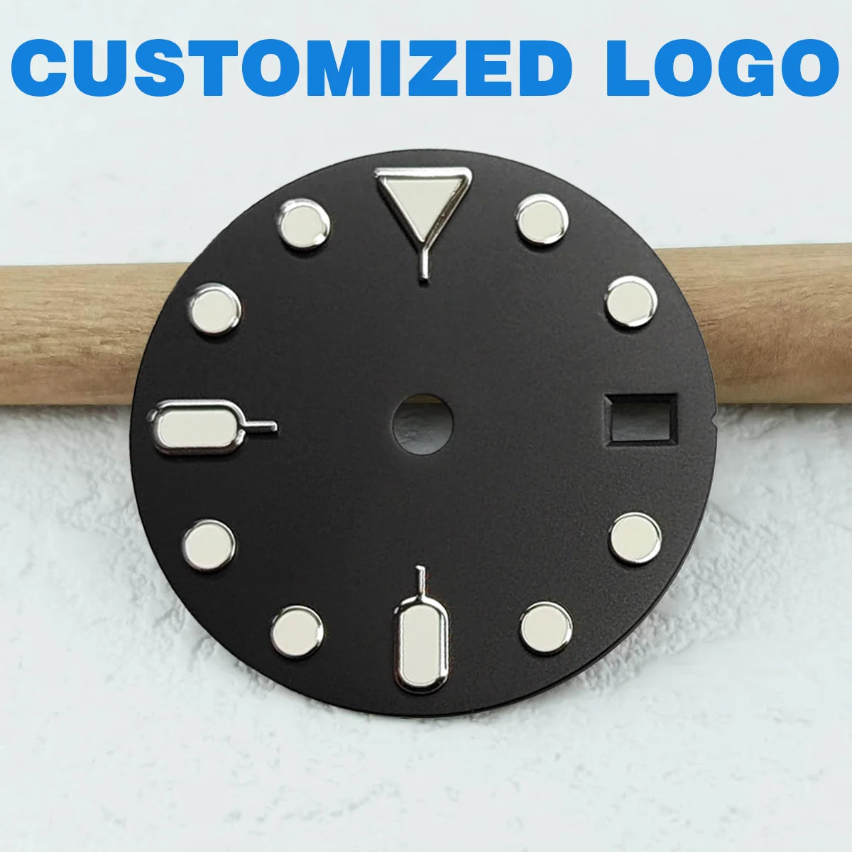 28.5mm NH35 Dial Green Luminous Dial GMT Dial Support Customized Logo Suitable for NH34/NH35/NH36 Movement