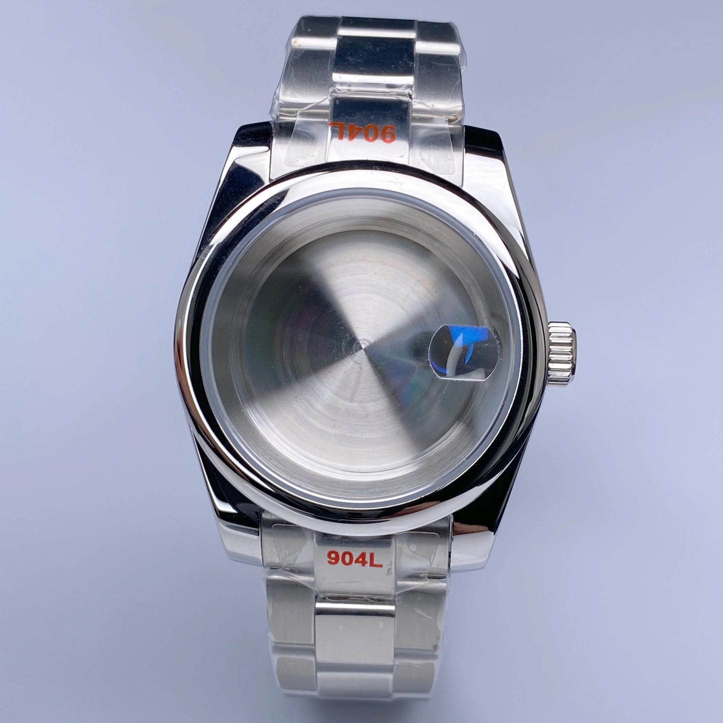 Fluted NH35 watch case Oyster 36/39mm High Quality Sliver Stainless Steel Sapphire Glass fit NH34 NH35 NH36 Movement Accessories Watch case