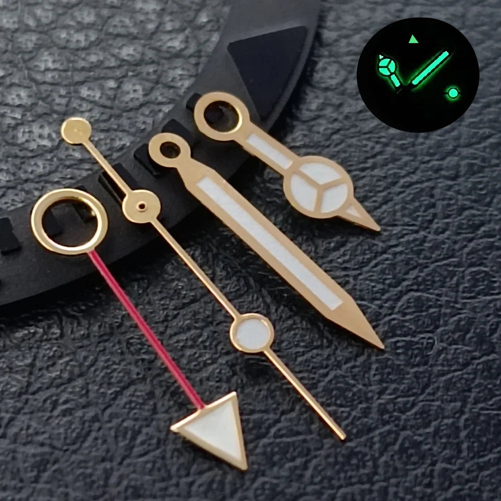 GMT Hands Blue Green/Green Luminous NH34 GMT Watch Hands for NH34 Automatic Movement watch accessories Watch Part For Wristwatch