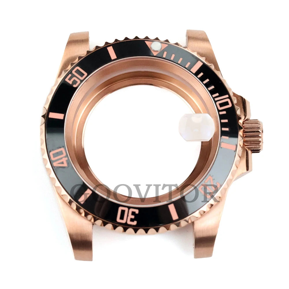 NH35 Watch Case 40mm For GMT YACHT-MASTER Seiko NH34/NH35/NH36/NH38 Movement Rose Gold Jubilee Bracelet Submariner NH35 Case