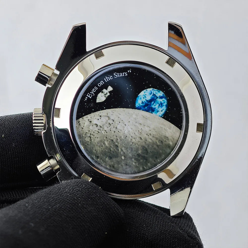 39.7mm Men's watches metal case FIT VK63 movement case watch accessories watch parts Fits 20mm strap Watch Box