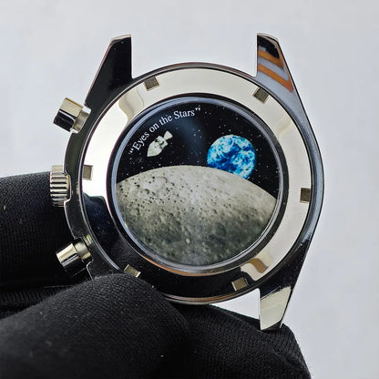 39.7mm Men's watches metal case FIT VK63 movement case watch accessories watch parts Fits 20mm strap Watch Box