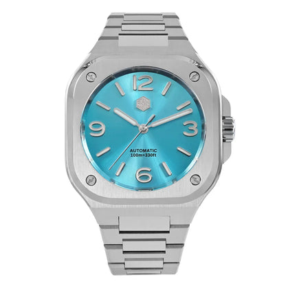 San Martin Square Watch SN0074G 40mm PT5000 Sw200  Automatic 10 Bar BGW-9 Lume
