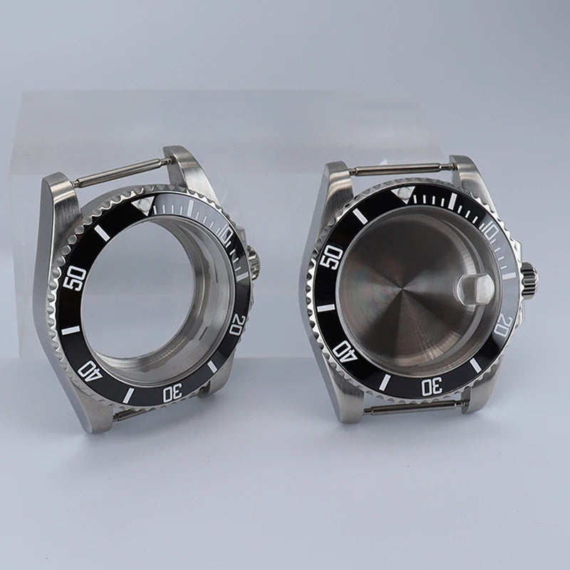 NH35 40mm SUB Black Ceramic Insert Watch Case Sapphire For NH34 NH35 NH36 NH38 4R36 Miyot8215 ETA2824 Movement 20ATM Waterproof