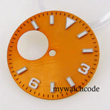 Fit NH38 NH38A Automatic Movement 29mm Blue/Green/White/Orange/Black Watch Hollow Dial Green Luminous Marks Watch Spare Parts