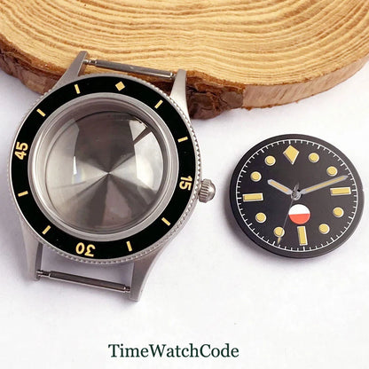 50 FATHOMS Real Bronze Watch Case Fit NH34 NH35 NH36 NH38 NH70 NH72 ETA2824 PT5000 SW200 Bow Sapphire Glass 20BAR Sandblast 40mm