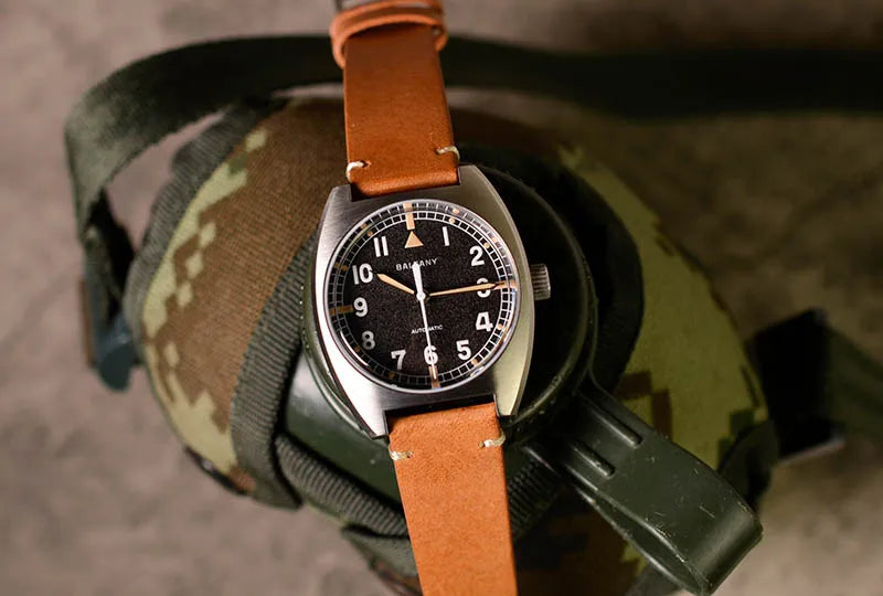 Baltany W10 Tonneau Wristwatches Sapphire Crystal Super Luminous Nylon Strap NH38 Automatic Mechanical Vintage Military Watches