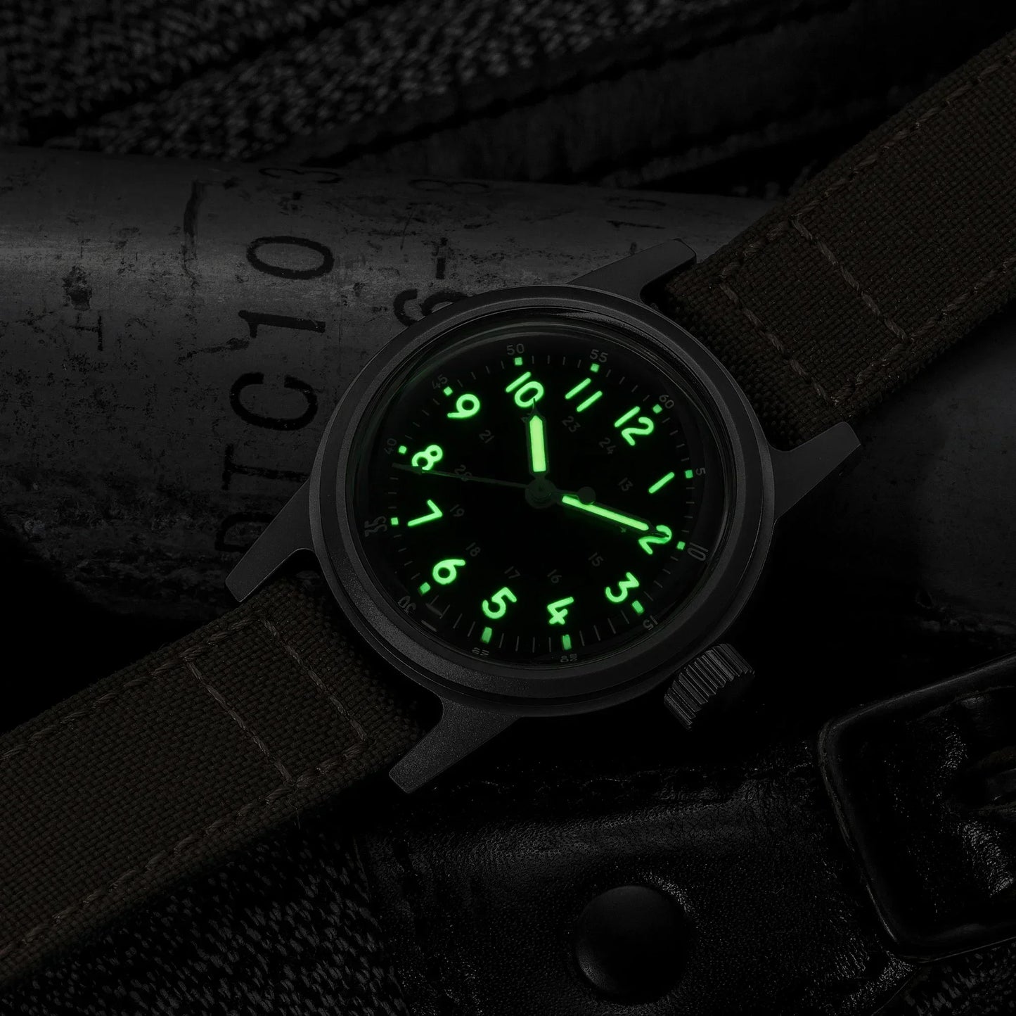 THORN SHY043 36mm  NH35 Automatic Retro Field Military Watch C3 Luminous 10bar